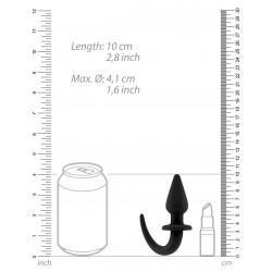 Ouch! Puppy Play Plug Queue de chien Puppy Plug 9 x 4cm Noir
